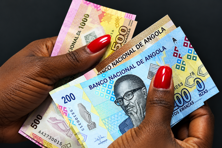 Angolan Kwanza Notes in Hand